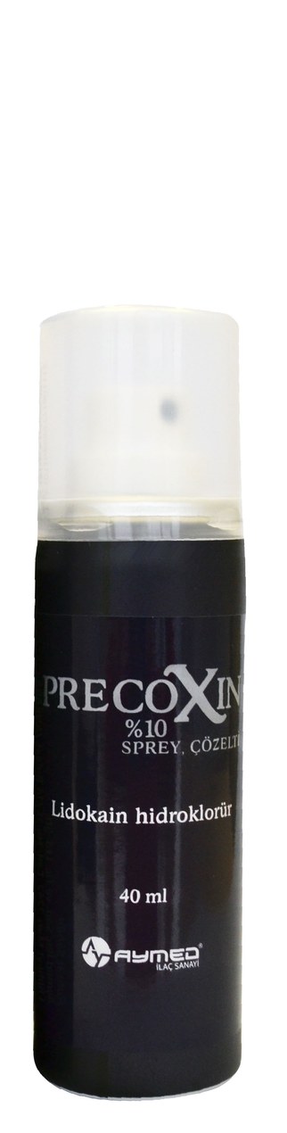 Precoxin %10 topikal sprey şişesi